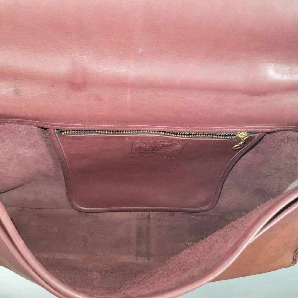 Vintage Coach Lexington Briefcase‎ 1980s-1993 Large Brown Leather Messenger Bag